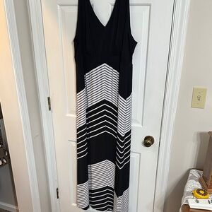 Maurices Black and White Maxi Dress